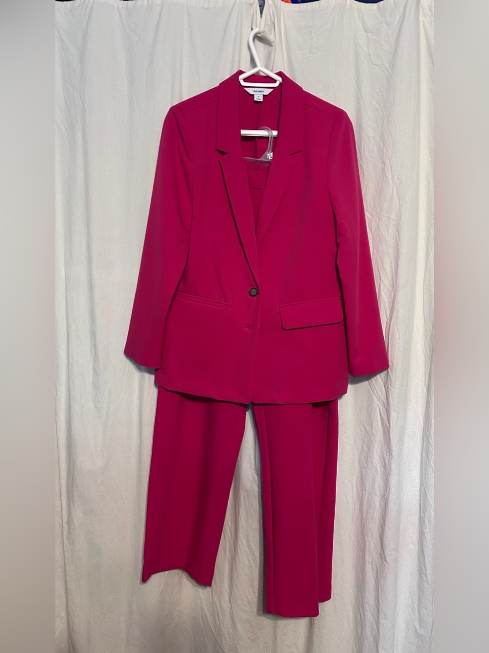 Old Navy Vibrant Pink Women's Blazer- medium & pants - large SET